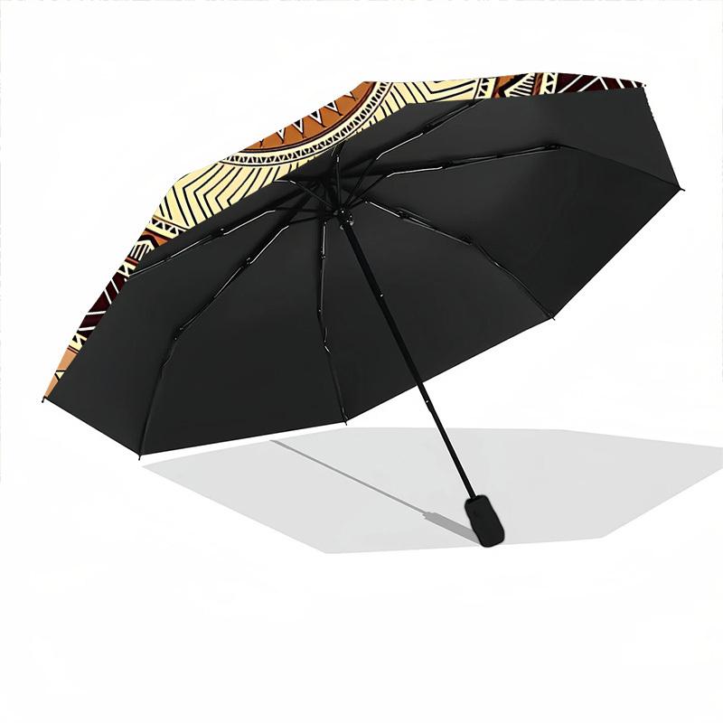 1pc Mandala Pattern Automatic Opening/Closing Folding Umbrella with 8 Ribs,Portable Sunshade Umbrella Birthday and Holiday Gifts Yy251231087