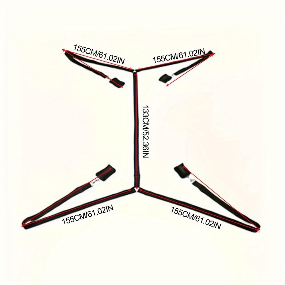 BDSM Bondage Restraint Set: Under Bed Belt, Handcuffs & Wrist/Ankle Cuffs - Adult Couple Sex Toy for Valentine's Day Play