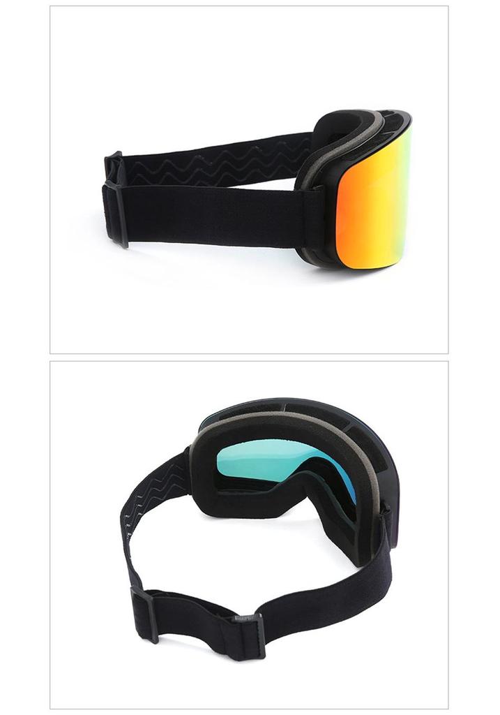 Cylindrical Double-Layer Anti-Fog Ski Goggles for Myopia & Snow Blindness Protection