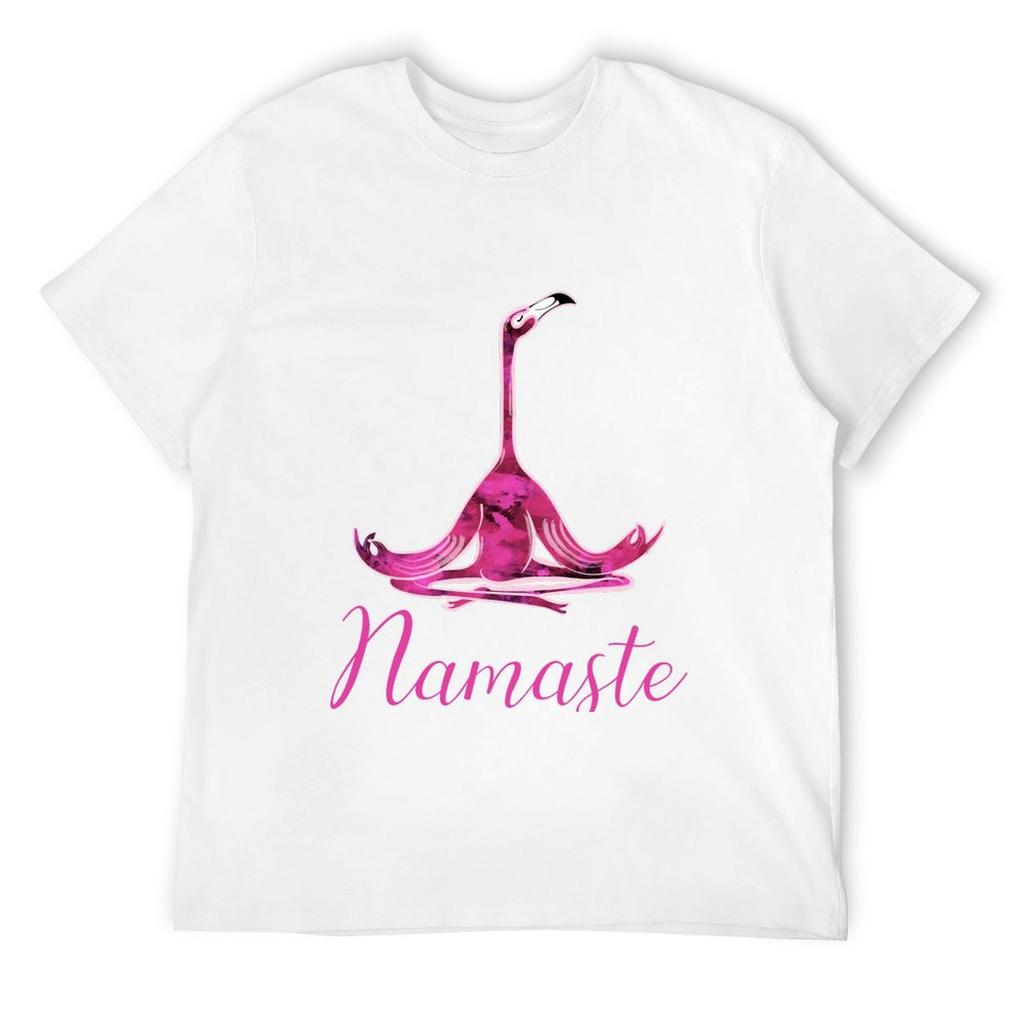Namaste Flamingo in Yogaposition | Namaste Indien | Buddhismus | Meditierender Flamingo-Yogi und Namaste T-Shirt