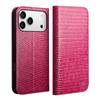 Qia Li Genuine Leather Flip Case for iPhone 17 Pro Max - Anti-Fall, Card Slot, Protective Cover