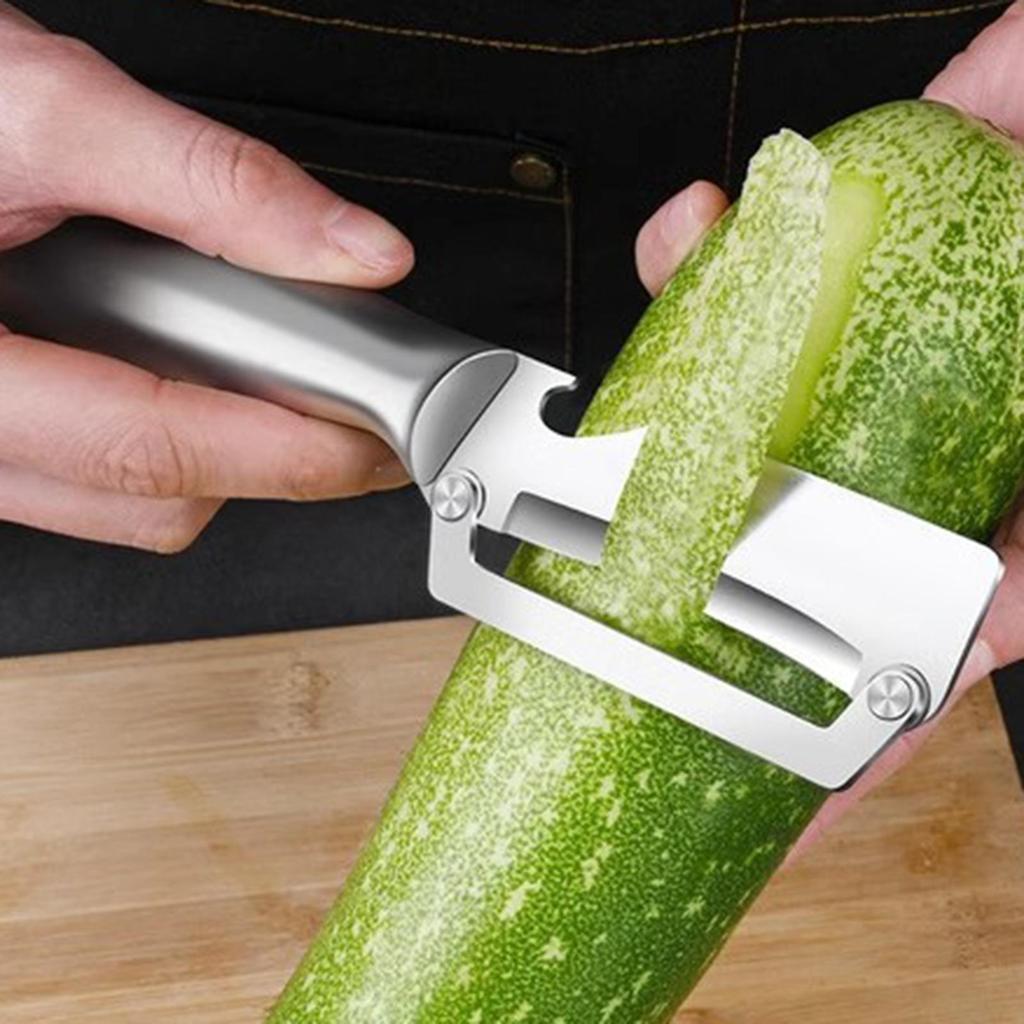Vegetable Peelers For Kitchen Stainless Steel Multifunctional Veggie Scraper With Bottle Opener Durable Fruit Peeler For Potato