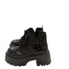 Retro Black Martin Boots Women's Autumn New Platform Women's Boots Thick Heel Small Bright Leather Short Boots