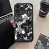 Hülle Für iPhone 16 15 14 13 12 11 Pro Max Schwarzes Blumenmuster Handyhülle Für iPhone X XS XR 7 8 Plus SE 2022 Weiche Silikonhüllen