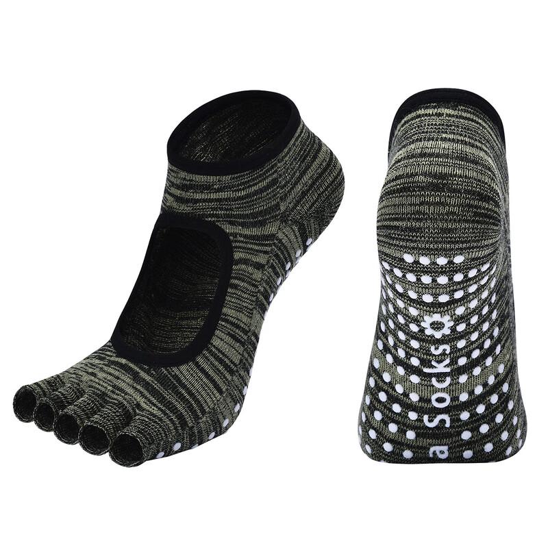 Women s Half-Toe Backless Anti-Slip Five-Finger Yoga Socks 35-42