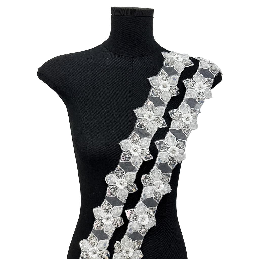 8Cm Three-Dimensional Flower Nail Diamond Sequin Lace Diy Bag Shoes And Hats Accessories Clothing Decorative Lace Accessories