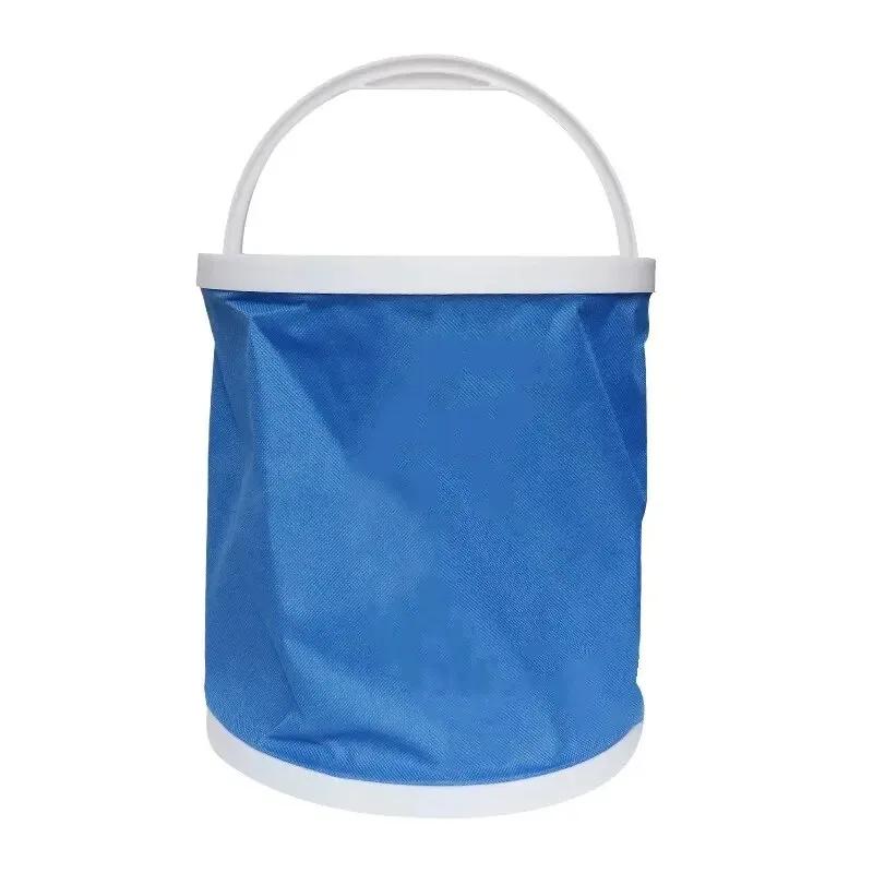 Oxford Cloth Water Bucket for Foldable Outdoor Camping Fishing Water Storage Container Drinking Picnic Barrel Car Wash Accessory