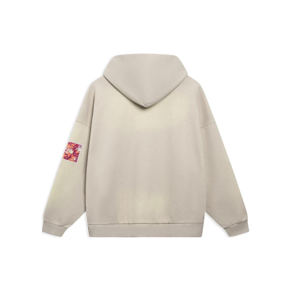 Li Ning Daily Prosperity Gradient Fleece Warm Loose Pullover Hoodie Unisex hoodies Goat-Gray AWDT243-1