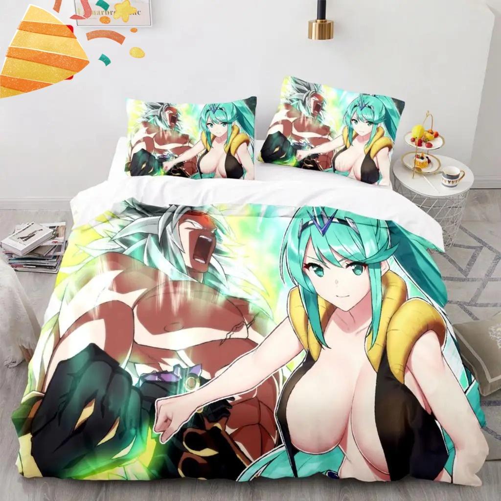 2026 Hot Sale Japanese Anime Dragon Ball Son Goku Bedding Set Quilt Cover Twin Full Bedroom Bed Decor for Teens Best Gifts