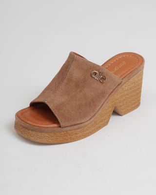 Clogs 11360 36 Dark Beige Suede