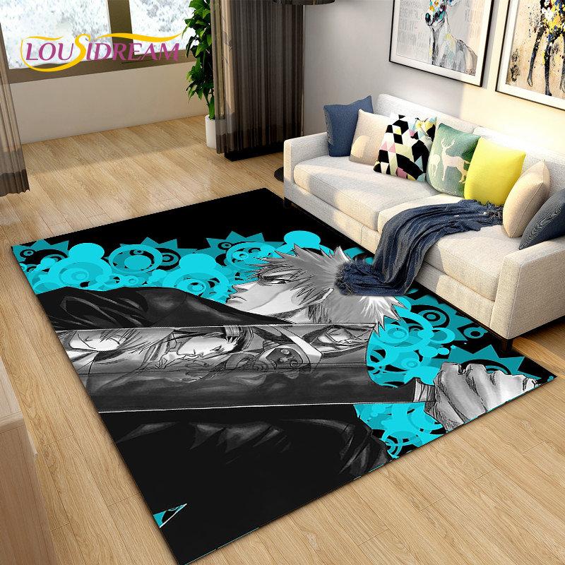 Anime Bleach Japan Cartoon Area Rug Large,Carpet Rug for Living Room Bedroom Sofa Doormat Decoration,kid Play Non-slip Floor Mat