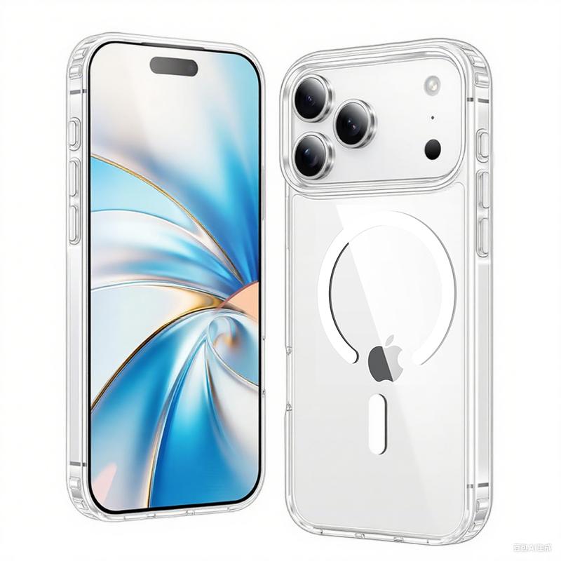 Shockproof Magnetic Hard Acrylic Case for iPhone 17 Air Case Luxury Military Grade Transparent Silicone Soft Back Cover Shell iPhone Air