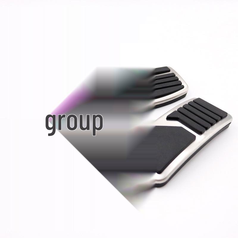 Non-Slip Stripe Style Pedal Set for Mitsubishi: Accelerator, Brake, and Rest