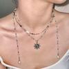 Starburst Double Layer Men's Necklace: Trendy, Light Luxury Hip Hop Style, Unisex Clavicle Chain