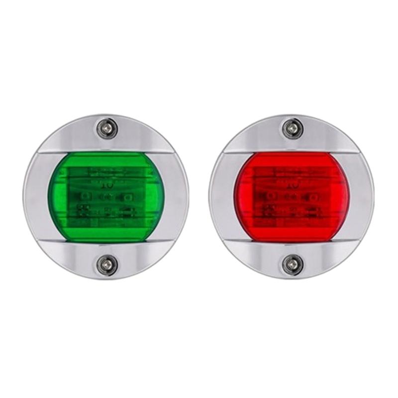 LED Round Clearance Side Marker Light Red for Trailer Truck Boat,2 Pack