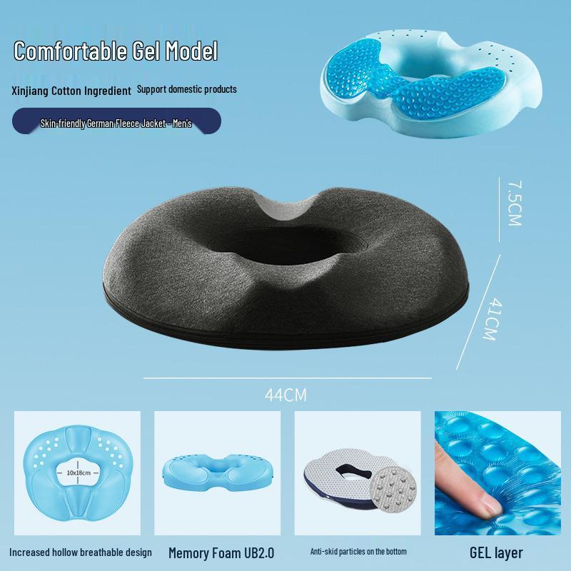Comfortable Anti-Slip Seat Cushion for Office & Wheelchair - Relieves Pressure & Supports Posture