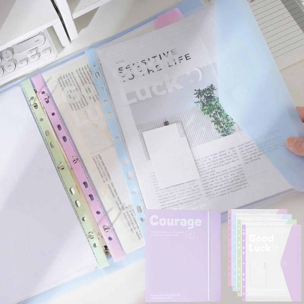 A4 Exam Paper Storage Bag Transparent File Bag A4 Loose Leaf File Folder School Stationery