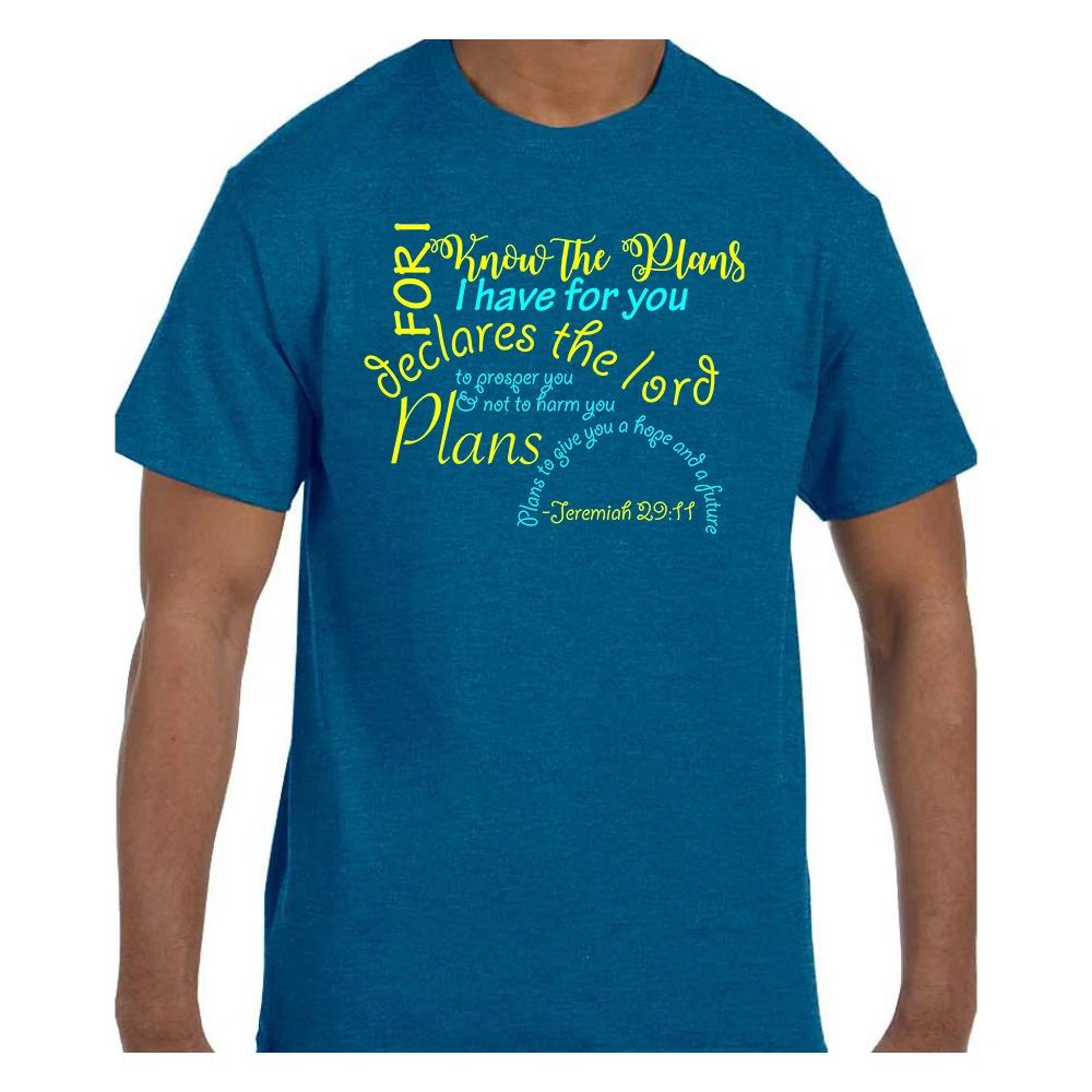 

T shirt Christian Jesus For I Know the Plans I have for you Jeremiah 29:11 S