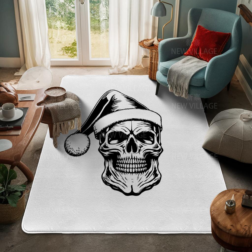 House Entrance Carpet Home Door Mat Living Room Bath Foot Bathroom Non-slip Water Absorption Rugs Bath Merry Christmas Winter