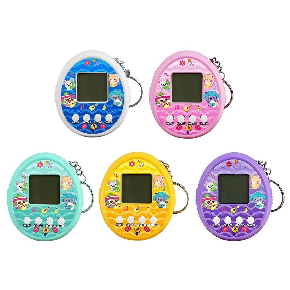 Mini Electronic Game Console Handheld Pet Raising Keychain Pet Feeding Machin  for Chlidren