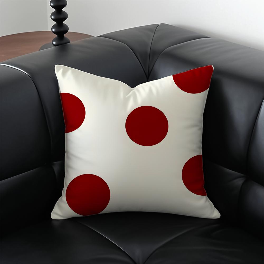 Classic Polka Dot Retro Dot Cushion Cover Pillow Case Anti-Dustmite Invisible Zipper Silky Plush Cushion
