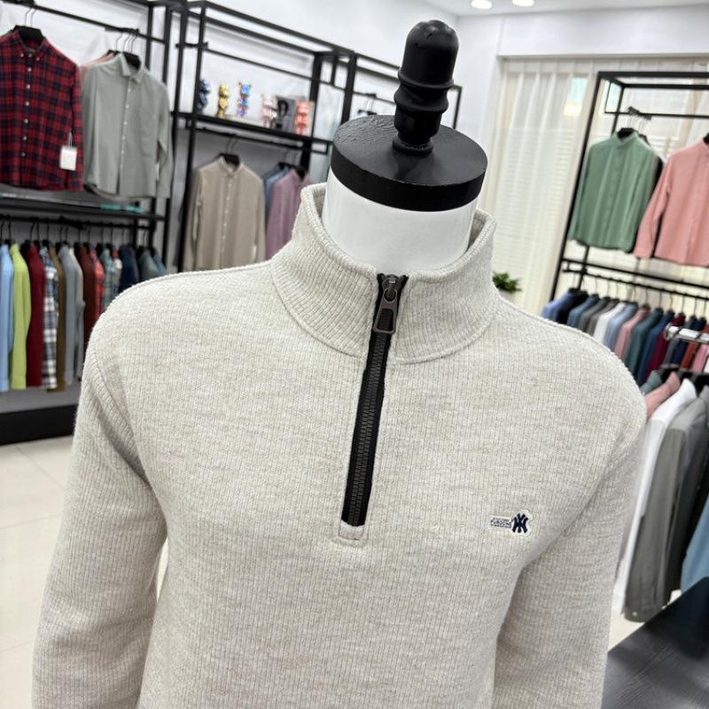 Hengyuanxiang 2025 Autumn/Winter Ultra-Soft Faux Rabbit Fur Half-Zip Sweater 3XL