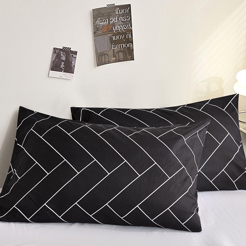 Printed Pillow Cover 2pcs Pillowcase 48x74cm Pillow Sham for Home Bed Pillowslip Rectangle Cushion Cover funda almohada