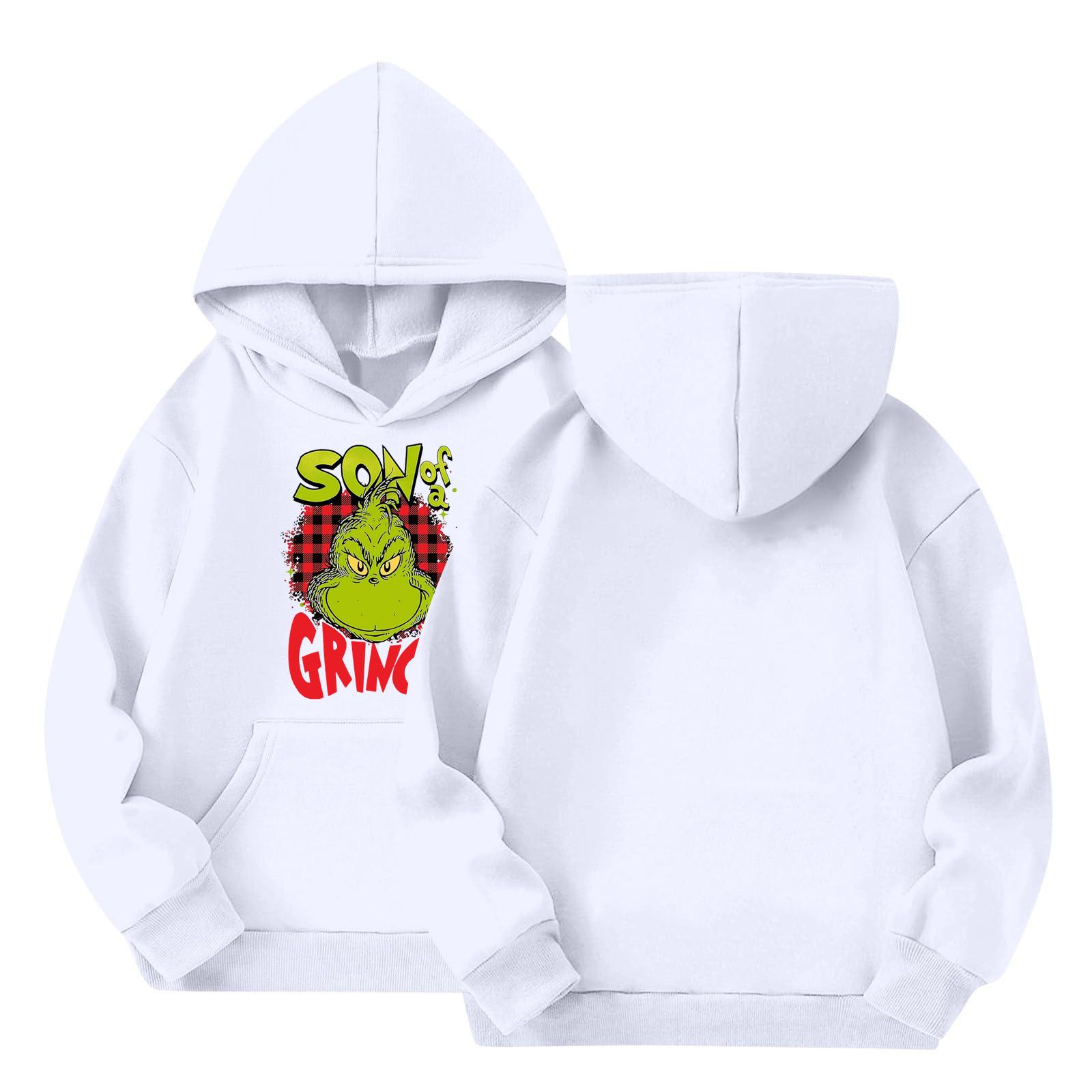 

Детский пуловер с длинным рукавом, свободного кроя, с принтом букв, капюшоном на шнурке 110 белый