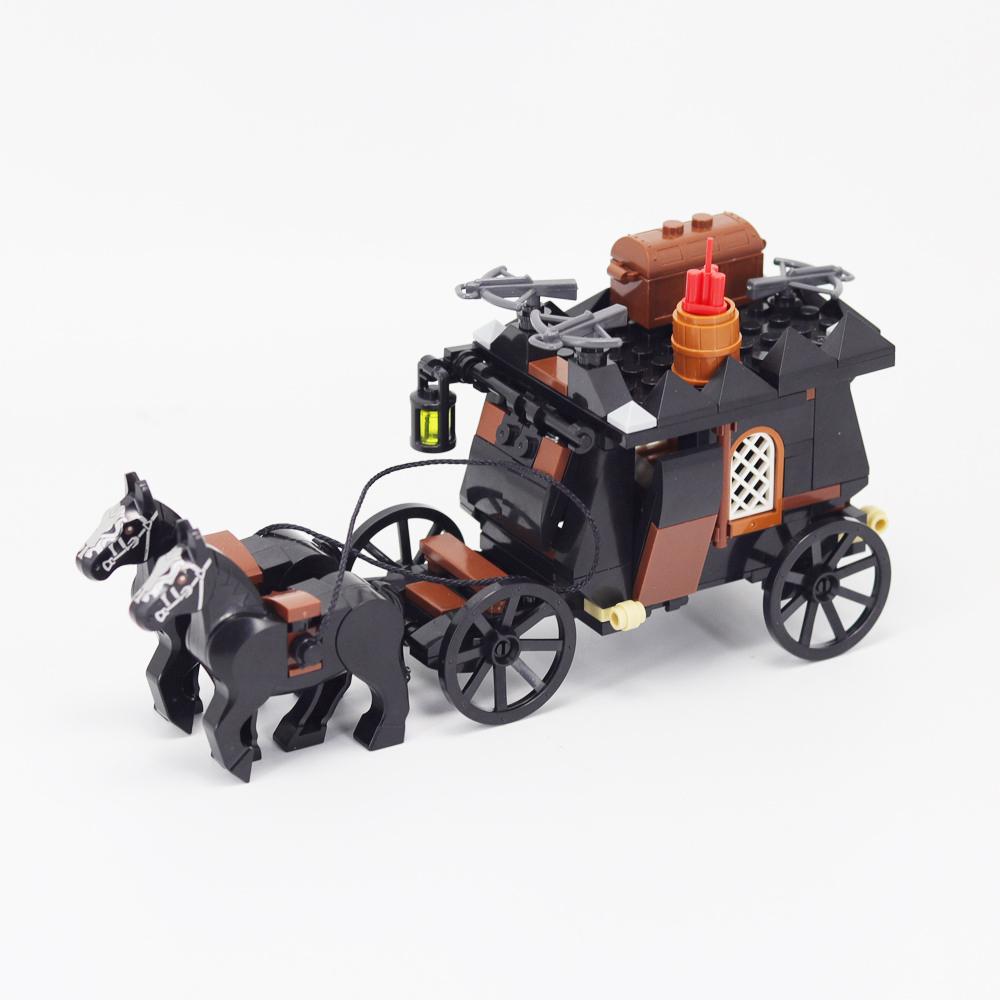 

MOC Середньовічні Військові Будівельні Блоки Фігурки Солдатів Аксесуари Багаття Намет Транспортний Візок Бойовий Кінь Цеглинки Іграшка