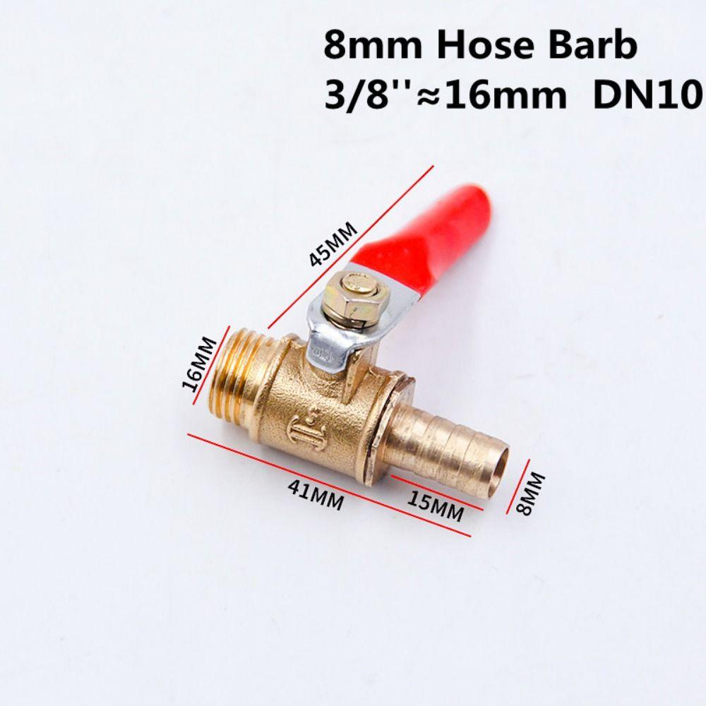 Conector Pneumatic cu Mâner Roșu Fitinguri pentru Conducte Cuplă Cot cu Barb pentru Furtun Robinete cu Sferă Apă Ulei Aer Gaz Combustibil