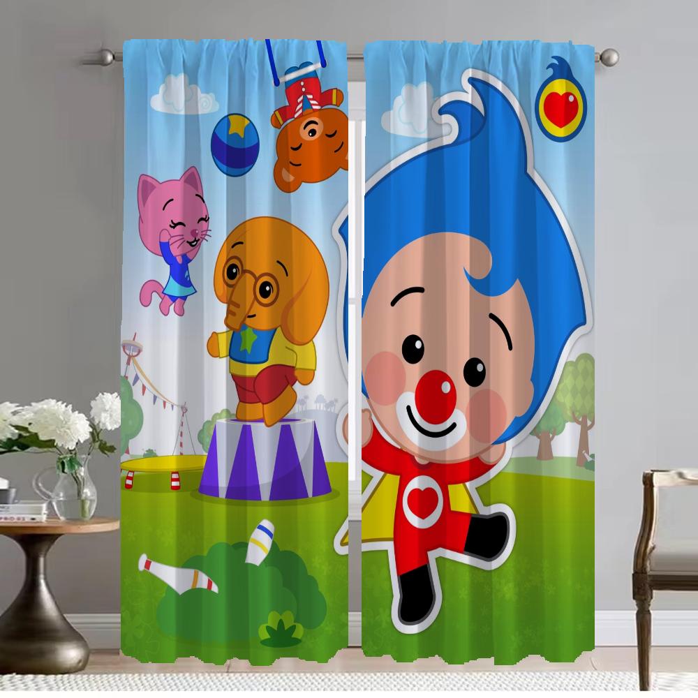 Window Curtain for Room 2 Panel Plims Modern Living Room Curtains 2 Pieces Tulle for Bedroom Shades Partition Kitchen Blackout