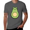 Süße Katze Avocado Avocato W Weißer Hintergrund T-Shirt Lässig Basic Street Style T-Shirt