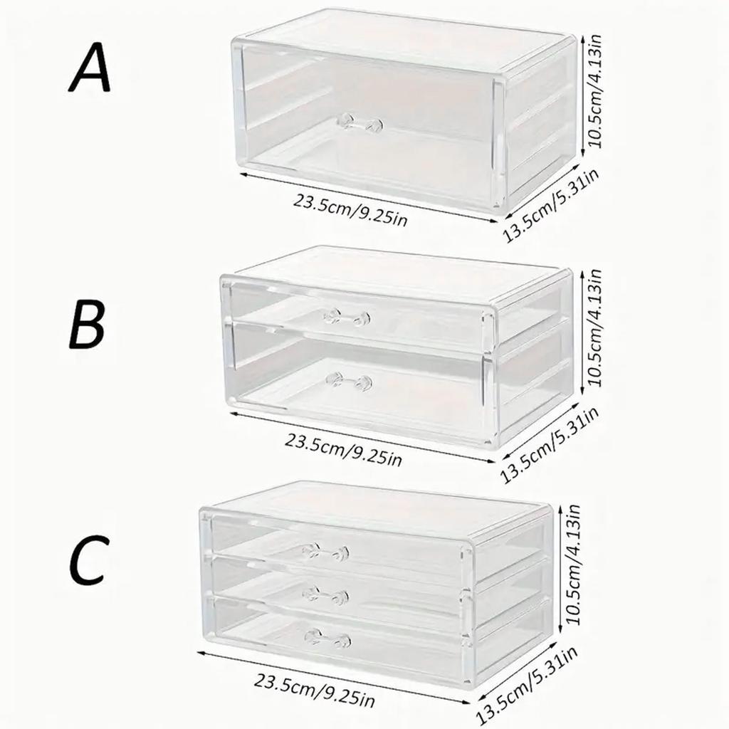 1pc,Nail polish storage box, nail polish display box, transparent multi-layer storage rack, cosmetics, lipstick, jewelry storage