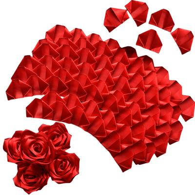 273 Stück vorgefertigte Rosenblätter aus Satinband, handgefertigt, halbfertig, ewige Rosenblätter, DIY, ewige Blumensträuße für Hochzeit, Jahrestag, Geburtstag