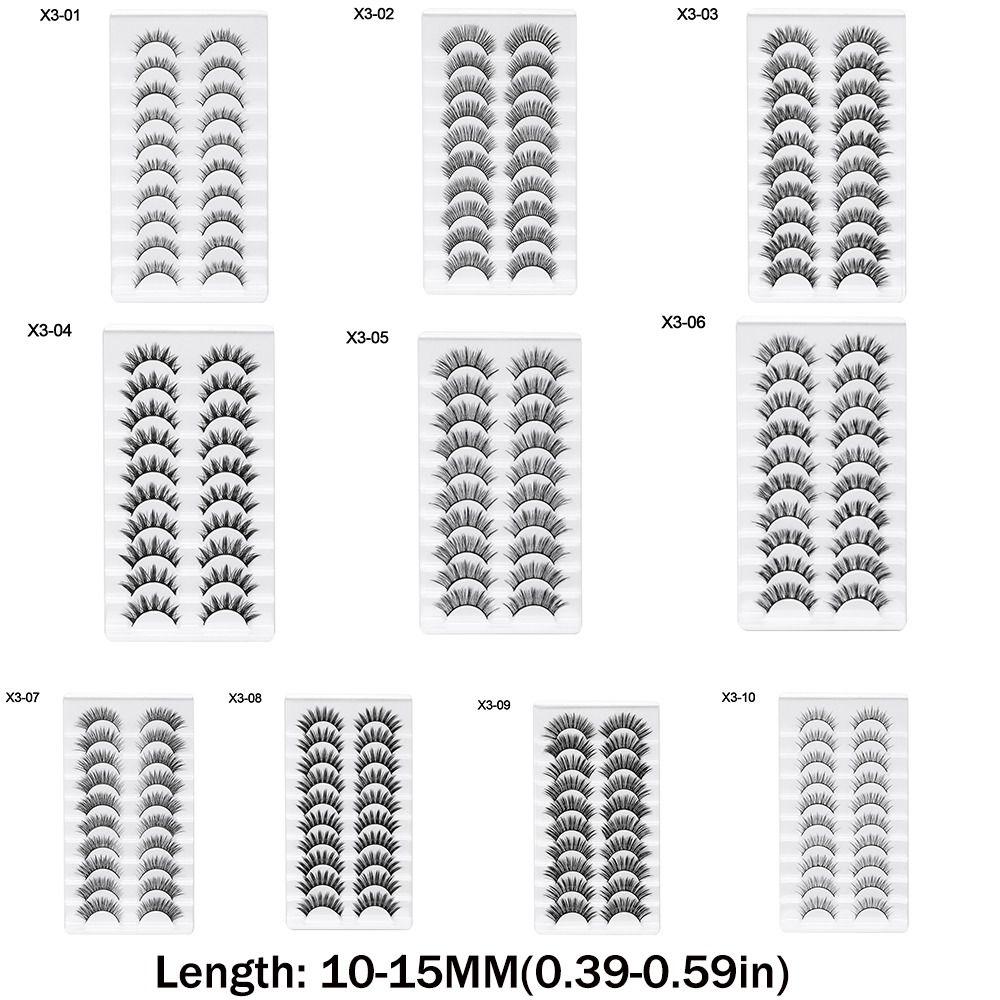 Natrual Long False Eyelashes Handmade Eye Makeup Tools Beauty 3D Faux Mink Lash Eye Lash Extension