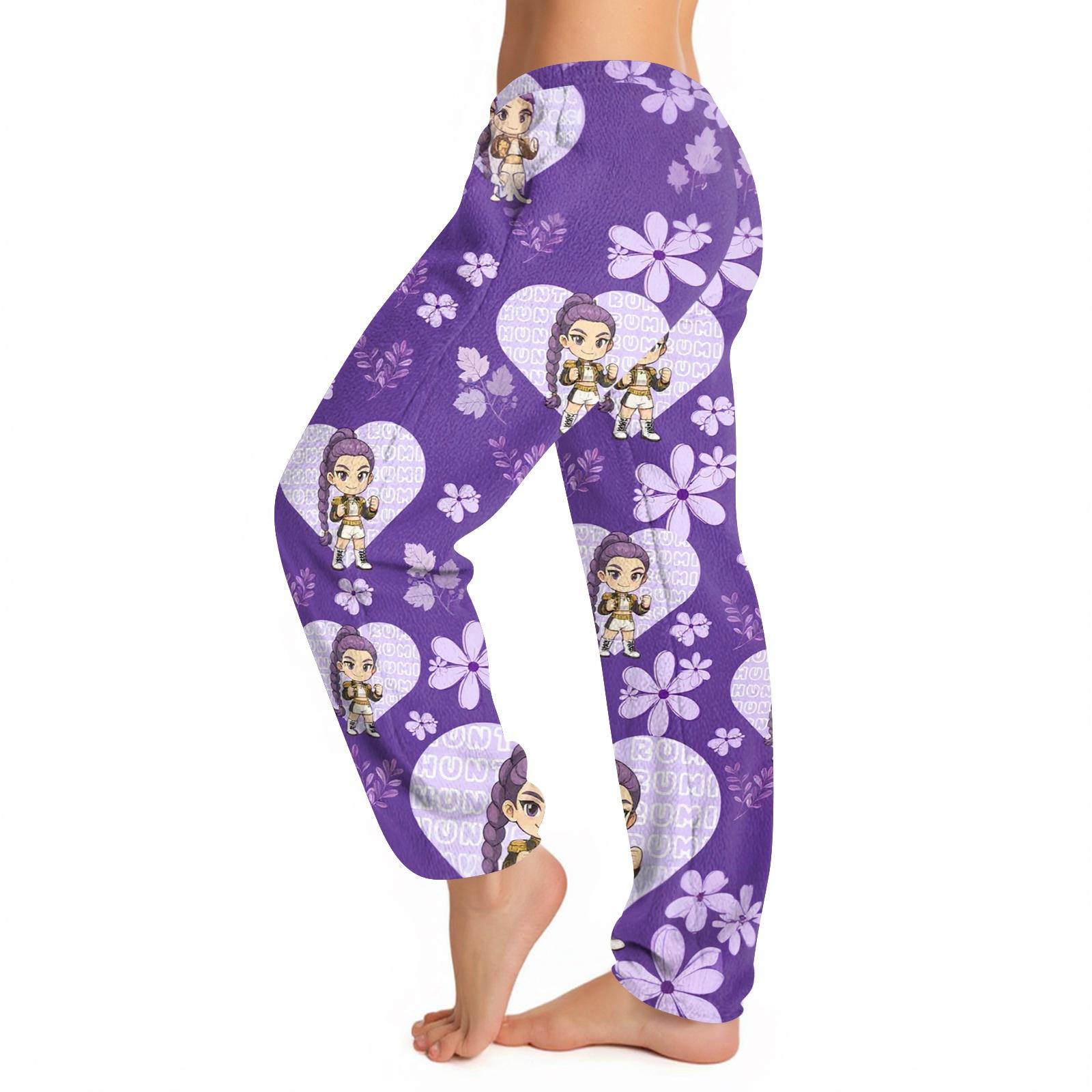 

Women s Casual Fashion Print Casual Drawstring Elasticated Waist Pants M