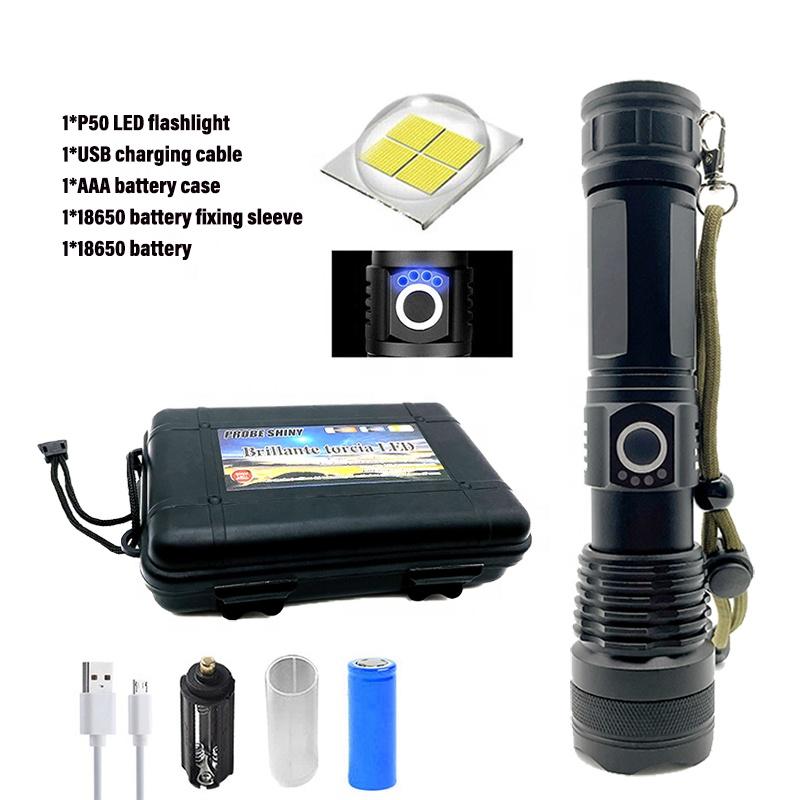 Led Torch Tactical Waterproof Super Bright Rechargeable 100000 Lumens Led Tactical