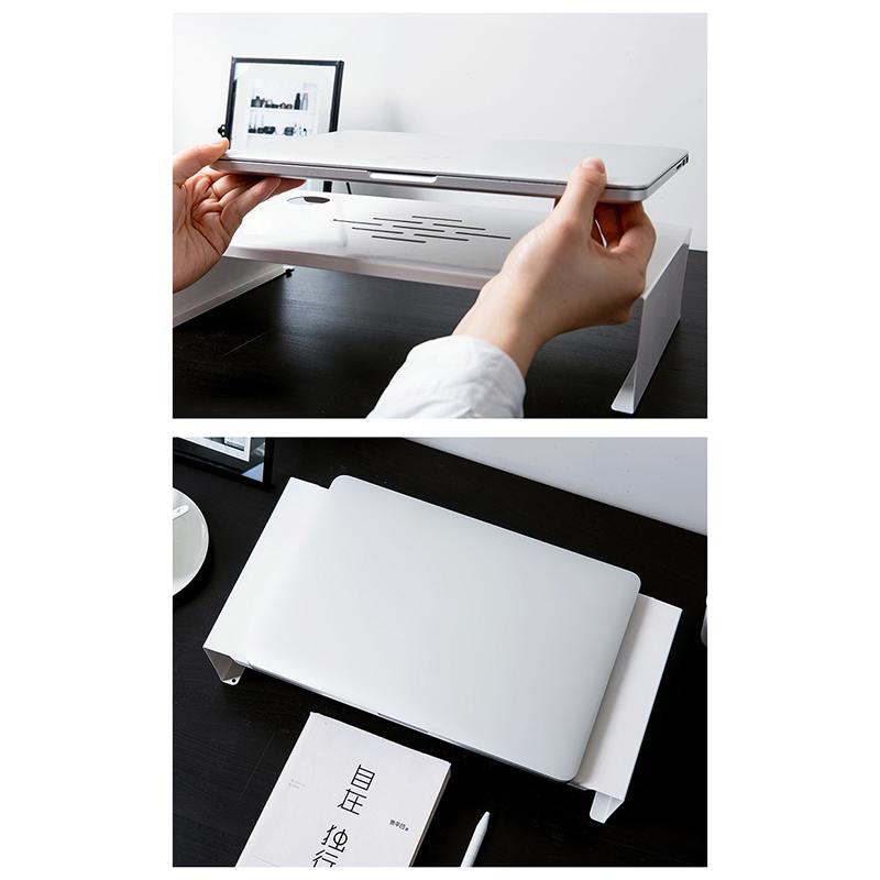 Support de moniteur d'ordinateur en métal avec support de levage pour écran PC, organisateur de rangement pour bureau, claviers, imprimante pour le bureau