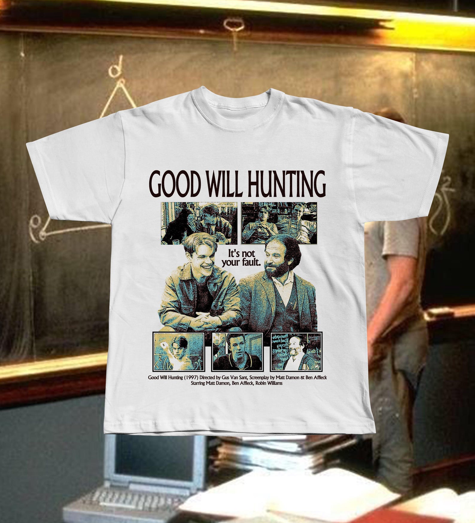Good Will Hunting Movie T-Shirt, 90s Cult Classic Movie Graphic Tee 4XL