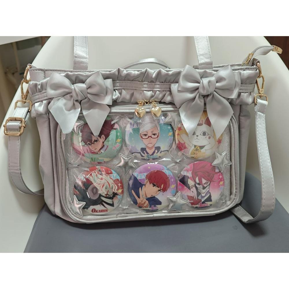 New Lace Bow Girls Sweet Ulzzang Ita Bag Fashionable Cute Harajuku Shoulder Bag Crossbody Bag Jk Uniform Y2K Handheld Tote Bag