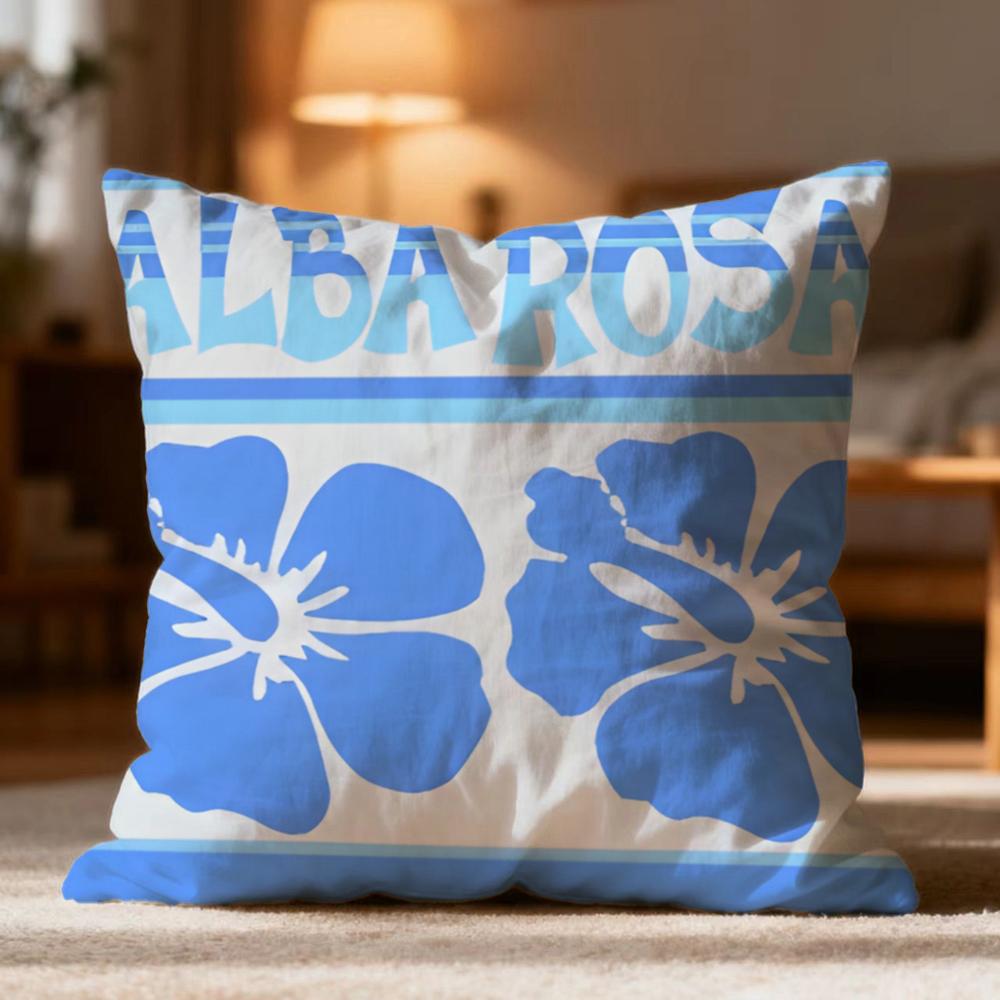 Hot A-Aalba rosaed Cushion Cover Soft Washable Pillow Case Multi-Scene for Couch Bed Travel Office Use