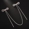 Premium Bow Pendant Hair Chain Niche Simple Rhinestone Tassel Hairpin Headgear Women'S Headdress