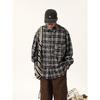Maillard Wear Men's American Vintage Plaid Shirt Thin Boys Coat Korean Style Fashion Shirt