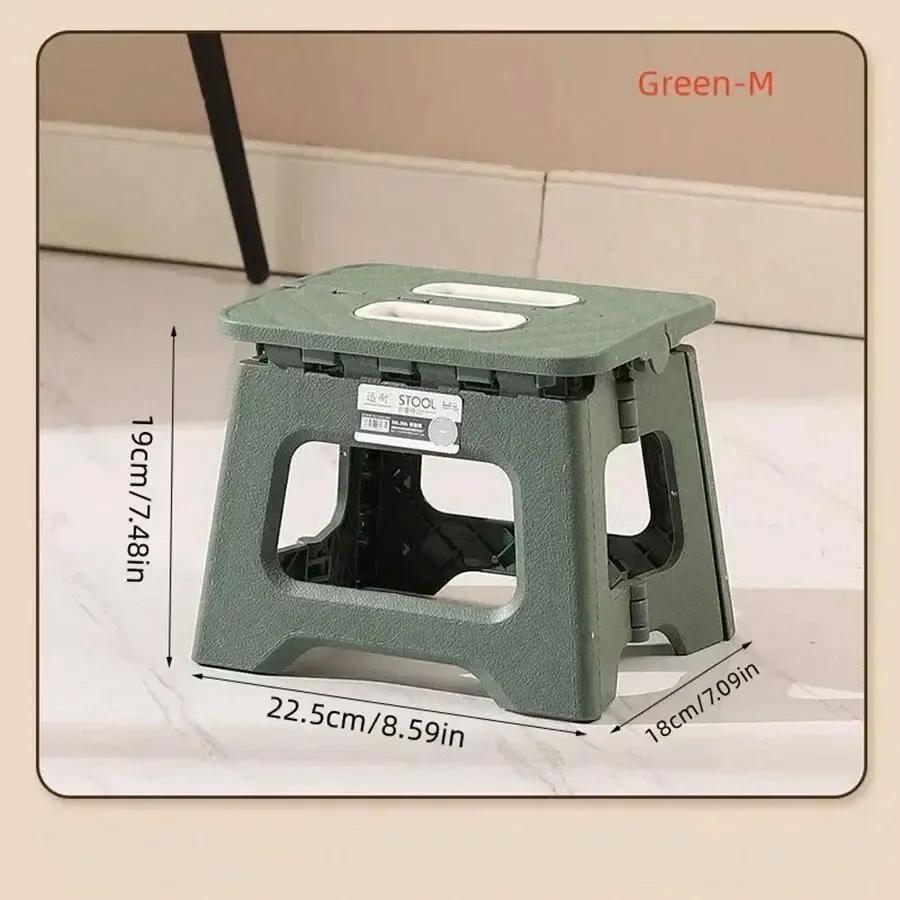 1PC Multi Purpose Lightweight Folding Step Stool Thickened Footstool Non-Slip Plastic Benches Outdoor Travel Fishing Chair