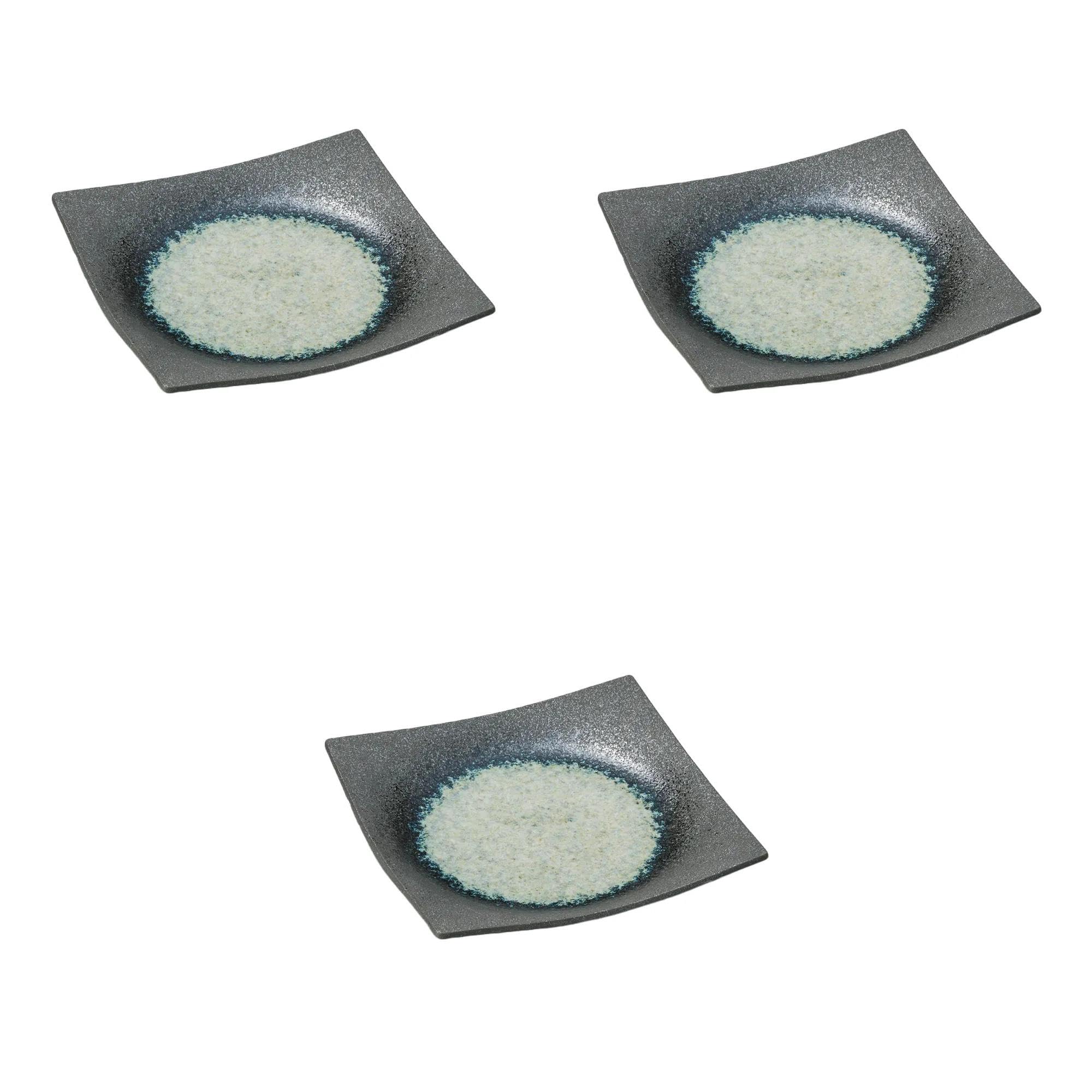 

Set of 3 Yukyuu Night Fog Manual Square Plates x Square Plates Setomonohonpo (Yukyuu) 7.5 [23.2 4.3 cm] (Medium)