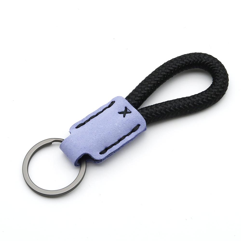 Handmade Genuine Leather Key Chain Pendant - Frosted Leather, Multifunctional Lanyard, Creative Design Key Ring