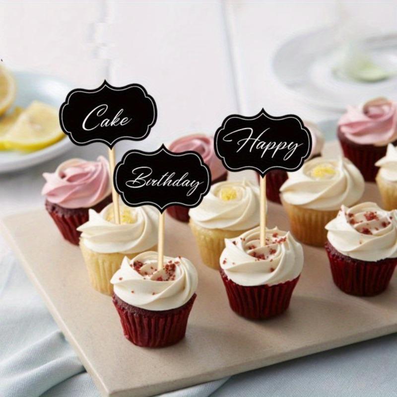 24 Stuks Lege Krijtbord Cupcake Toppers Voedsel Buffet Labels Borden Dessert Taart Toppers Tandenstokjes Bruiloft Feest Decoraties