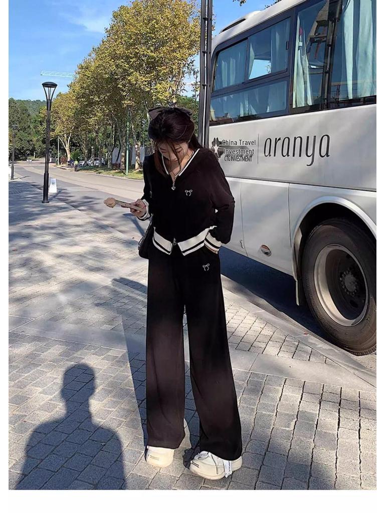 Women's Casual Korean-Style Two-Piece Sportswear Set for Spring and Autumn