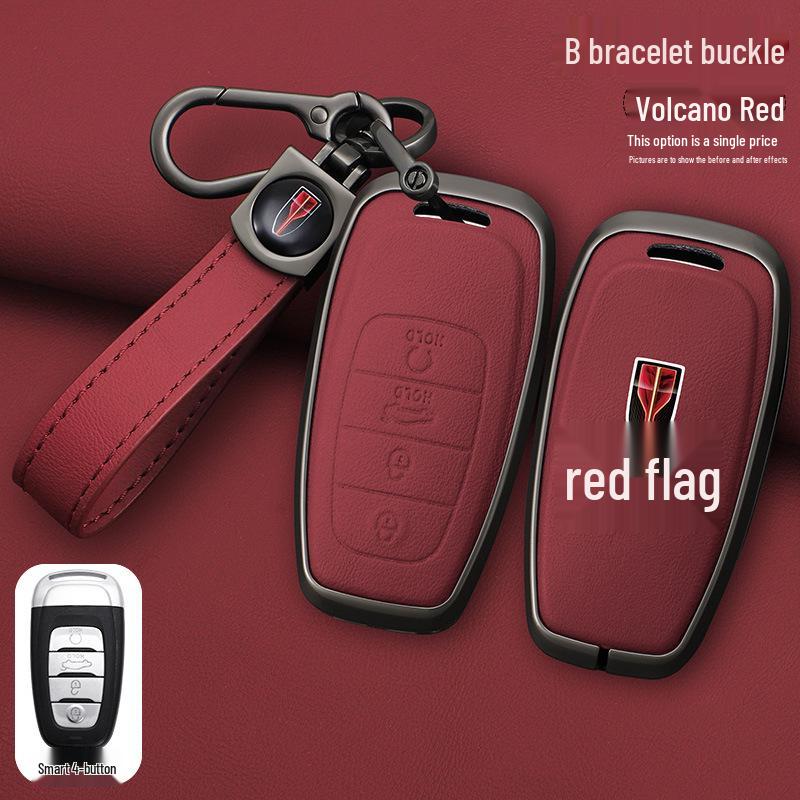 New 2023 Hongqi EQM5 Key Case & H7 Metal Shell Keychain for E-QM5 PLUS