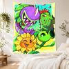 Plants Vs. Zombies Vintage Tapestry Psychedelic Art Made for Balcony Studio Wall Dorm Wall All Season Boho Decor Gift for Birthday